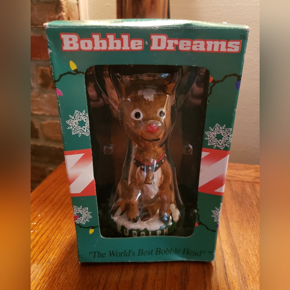 Vintage Rudolph Bobble Head
